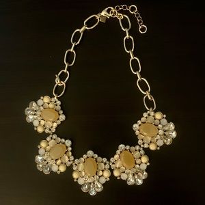Goldtone statement necklace signed “BR”